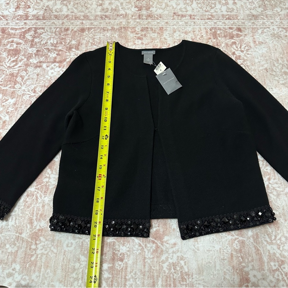 NWT Ann Taylor Merino Wool Crystal Cardigan - Picture 9 of 14